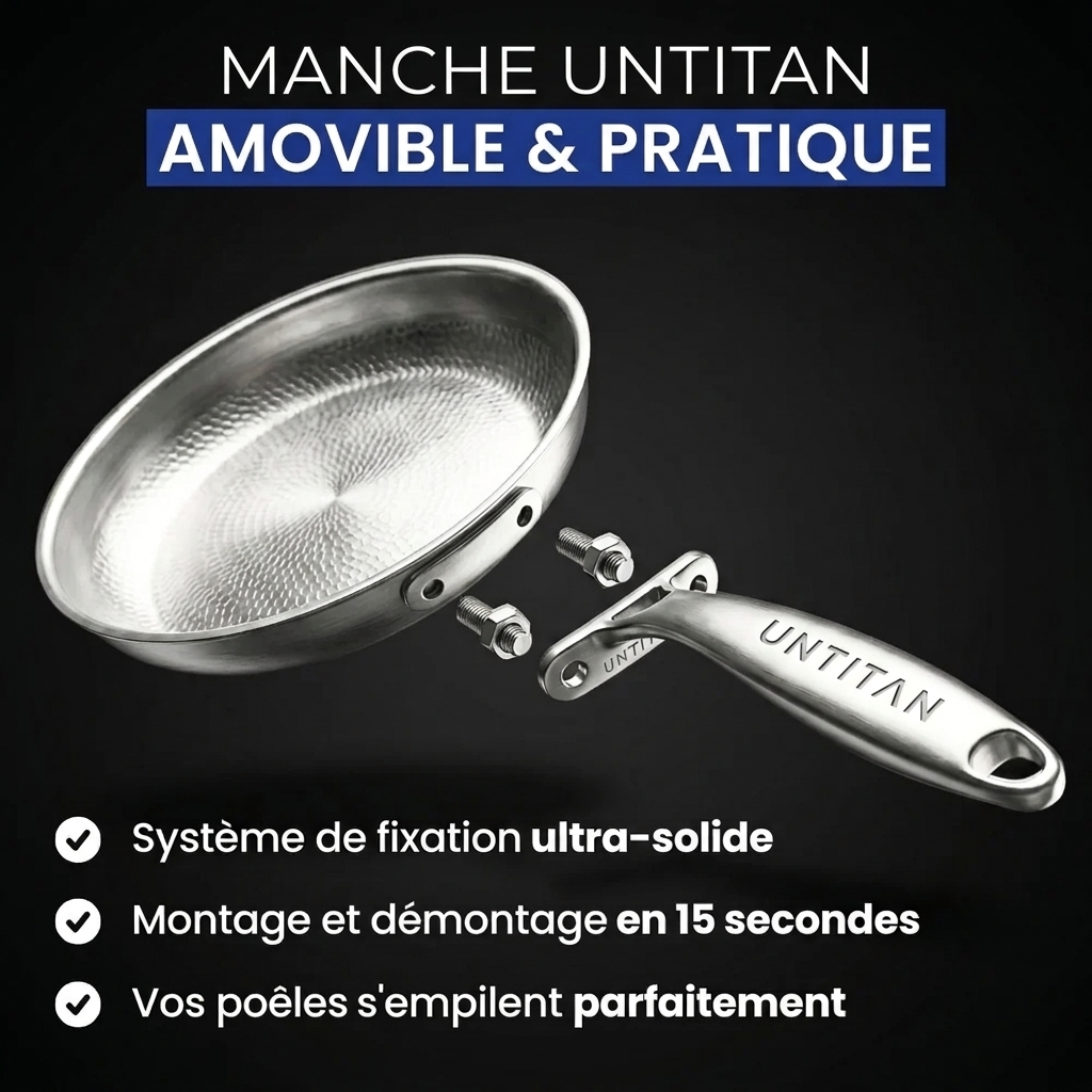 Pfanne aus 100 % reinem Titan — UNTITAN