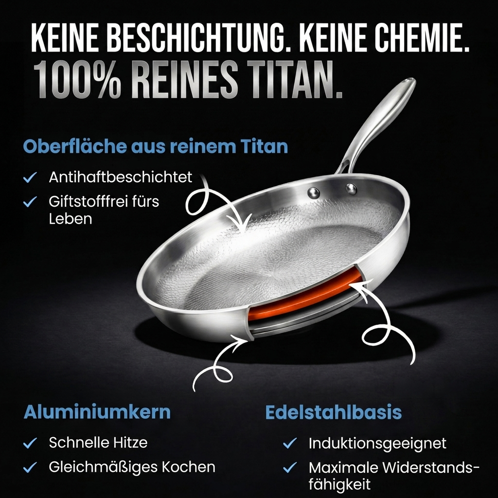 Poêle 100% Titane Pur — UNTITAN